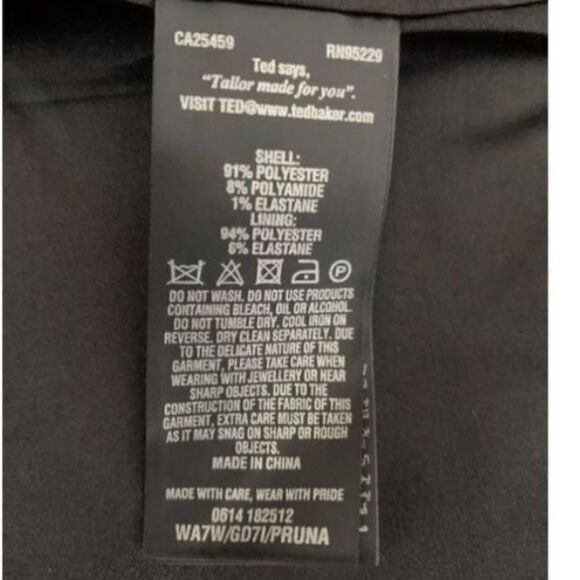 Ted Baker London Women’s Size 0 Ornate Paisley Ruffle Dress Black Fit and Flare - Picture 11 of 15